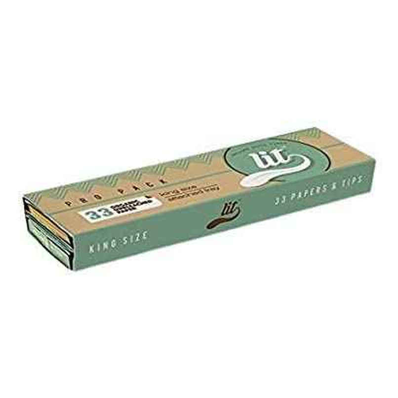 Lit Pro Brown Rolling Paper Tray With Free 2 Thins Cone - Lit(Box) Lit Pro Brown Rolling Paper Tray With Free 2 Thins Cone - Lit(Box)