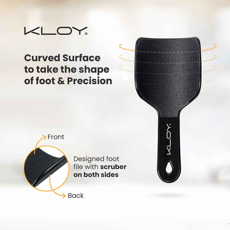 Kloy Curved Foot File Scrubber -Wide Surface Callus Remover for Cracked Heels & Dead Skin Kloy Curved Foot File Scrubber -Wide Surface Callus Remover for Cracked Heels & Dead Skin