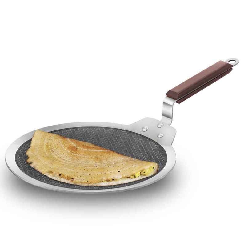 Hawkins Dosa Tawa | 28 cm | Tri-Ply | Non-Stick | Silver | NSDT28