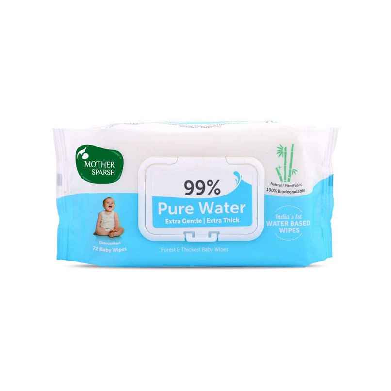 Mother Sparsh Baby Wipes (99% Pure Water Unscented) Mother Sparsh Baby Wipes (99% Pure Water Unscented)
