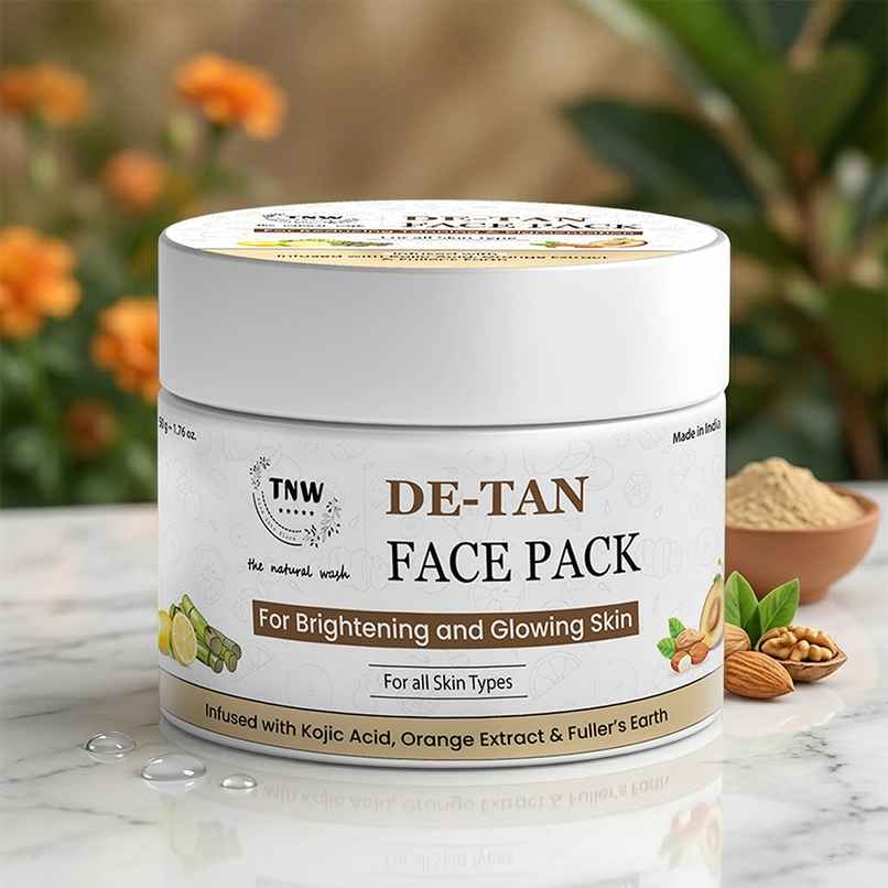 TNW The Natural Wash De-Tan Face Pack for Glowing Skin and Tan Removal with Orange Extract