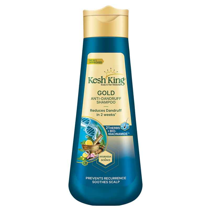 Kesh King Gold Anti-Dandruff Shampoo with 21 Herbs for Men & Women