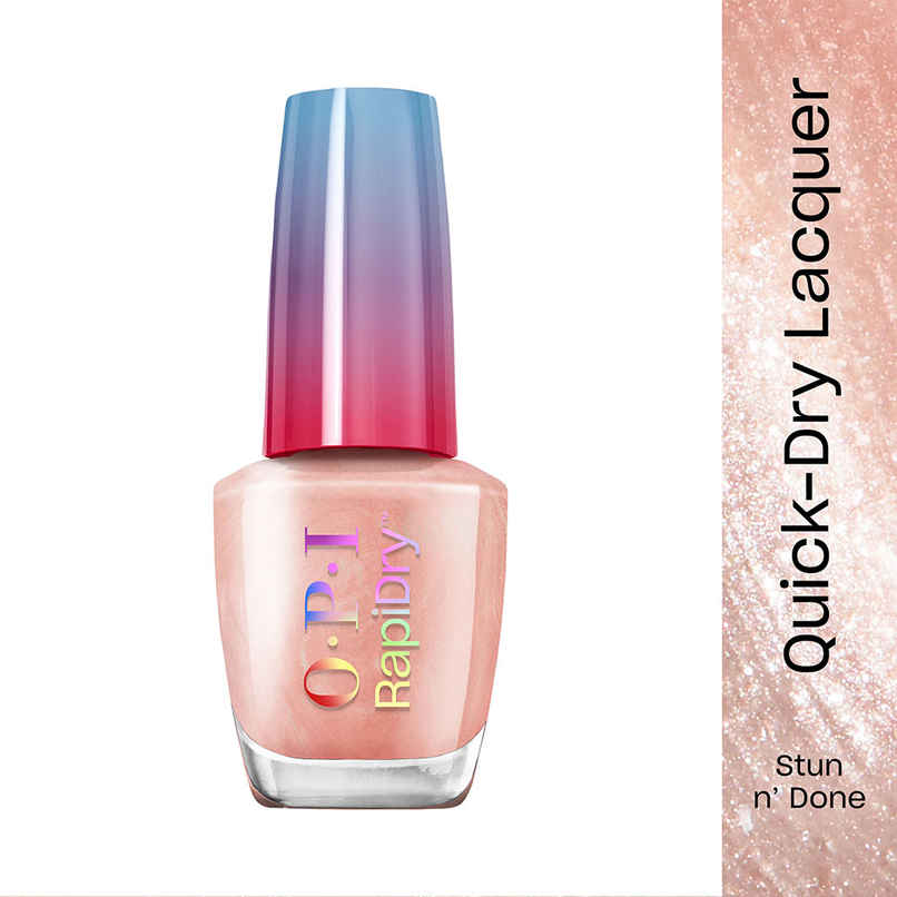 OPI Rapidry Nail Polish Stun N Done Peach Quick Dry Smudge Proof