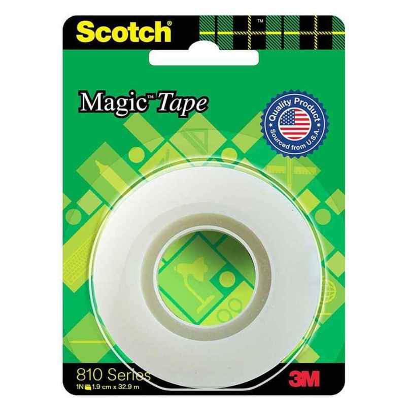 Scotch Magic Tape - Paper White Adhesive Tape | 19 mm x 32.9 mm