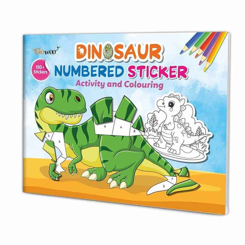 Dinosaur Numbered Sticker Activity and Colouring Book for Age 3+ Kids - Kids Sticker Activity Book Dinosaur Numbered Sticker Activity and Colouring Book for Age 3+ Kids - Kids Sticker Activity Book