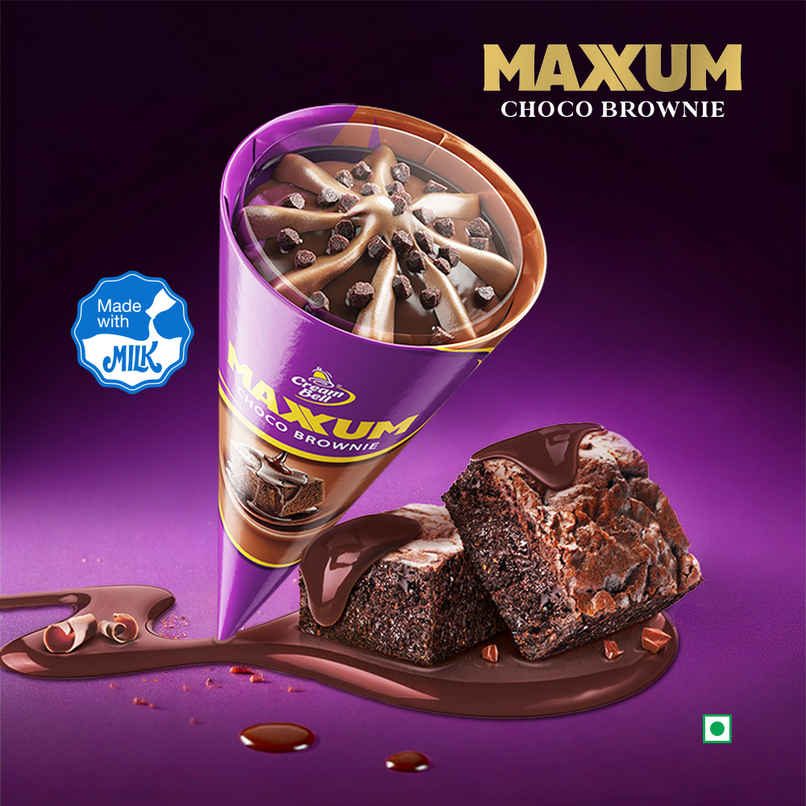 Cream Bell Maxxum Choco Brownie Cone | Chocolatey & Creamy