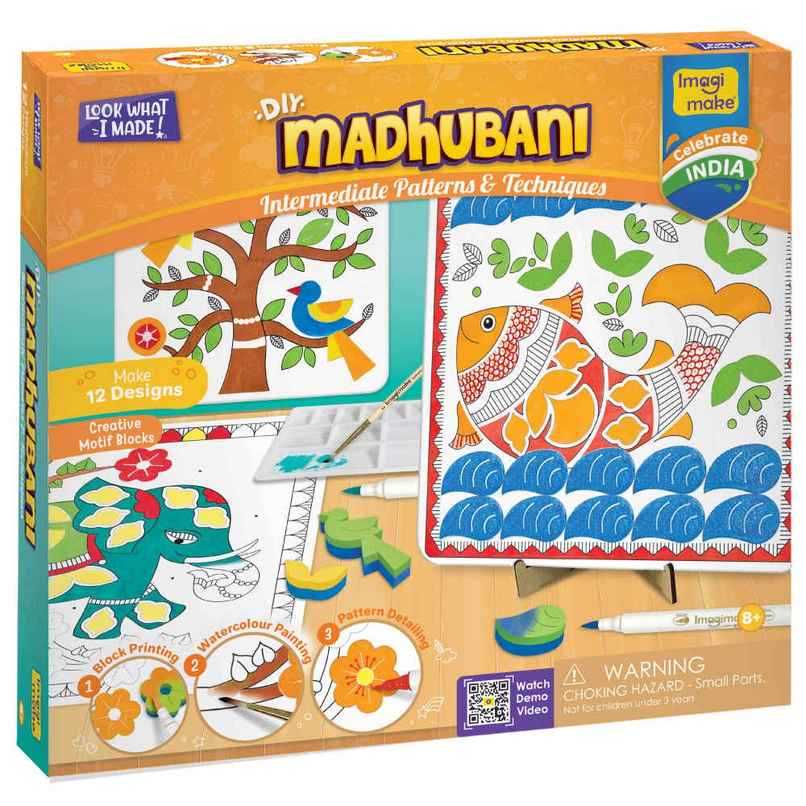 Imagimake DIY Madhubani Painting Kit | Art & Craft Toy | Creative Learning Gift for Kids