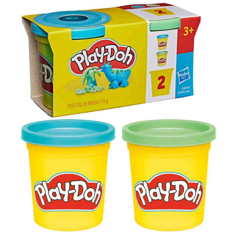 Hasbro Play-Doh Mint Green & Bright Blue Dough