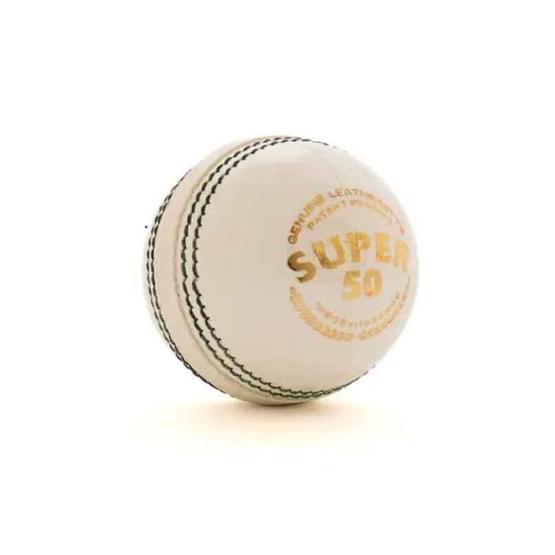 SG Leather Cricket Ball Super 50 | White SG Leather Cricket Ball Super 50 | White