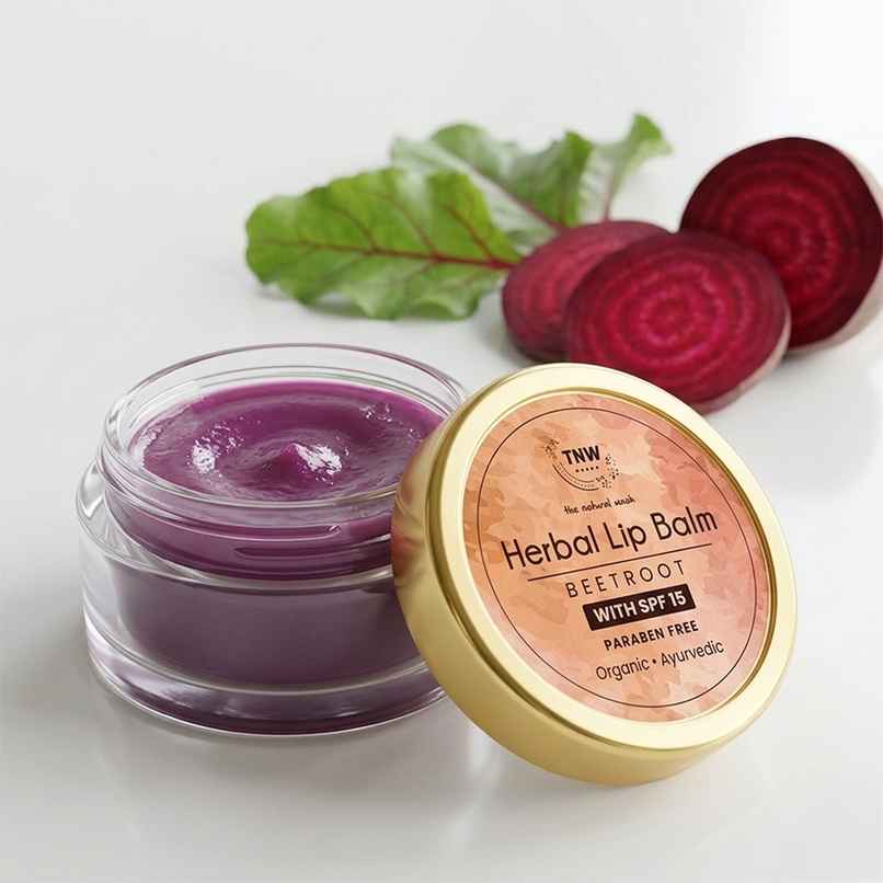 The Natural Wash Beetroot Lip Balm for Dry, Chapped Lips with Natural Ingredients for Soft Hydration
