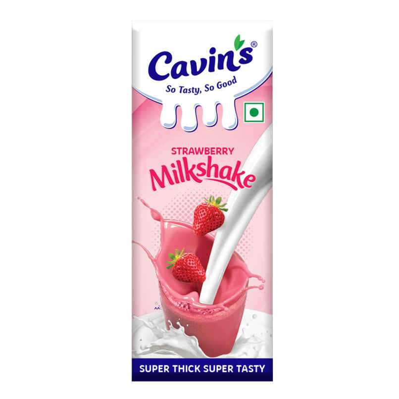 Cavin's Strawberry Milkshake, Rich & Creamy