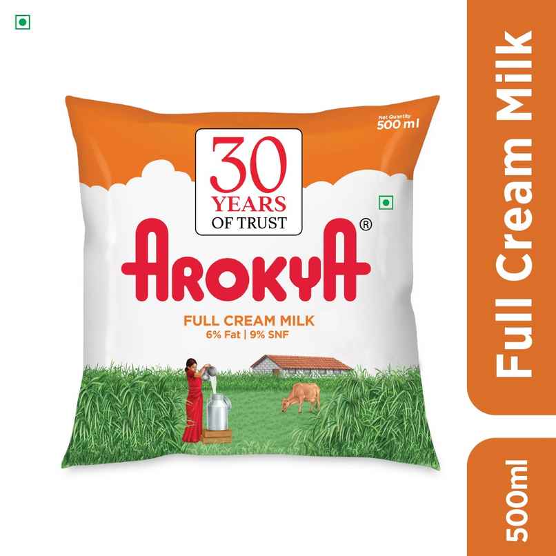 Arokya Full Cream Fresh Milk | Pouch