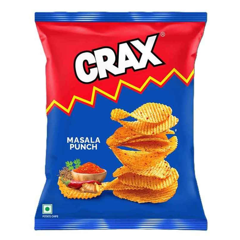 Crax Masala Punch Potato Chips Snacks | Spicy & Crunchy Crax Masala Punch Potato Chips Snacks | Spicy & Crunchy