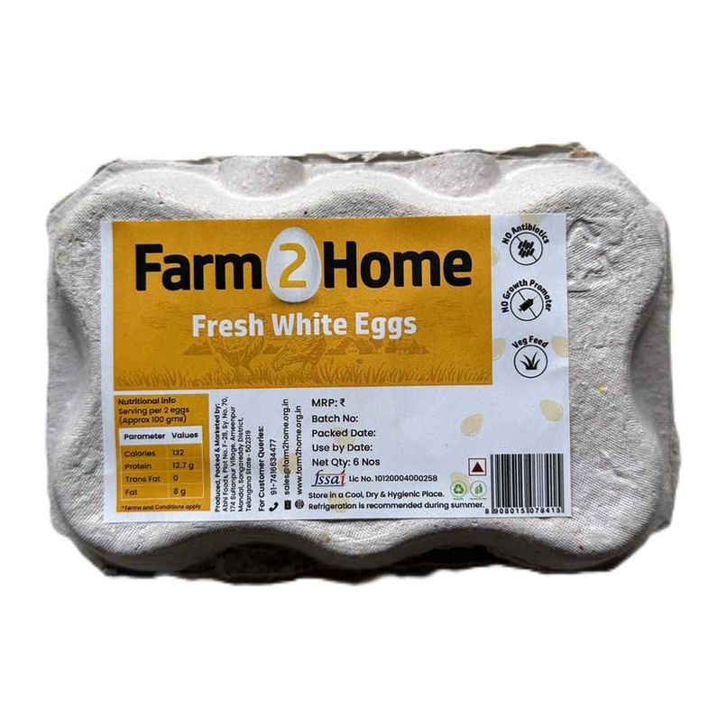 Farm2Home Fresh White Eggs Farm2Home Fresh White Eggs