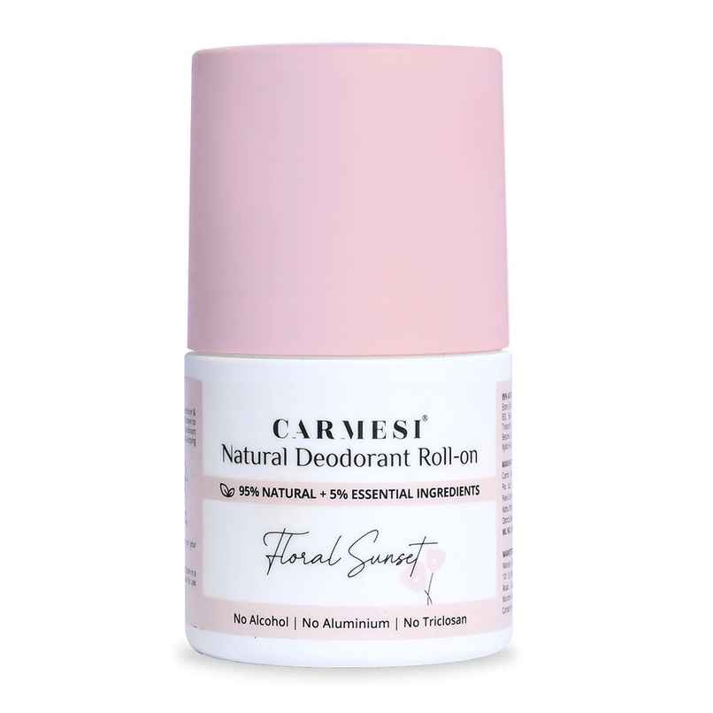 Carmesi Natural Deodorant Roll-On For Women Floral Sunset
