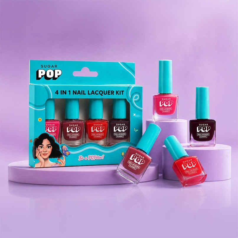 SUGAR POP 4 in 1 Nail Lacquer Kit | 02 Rouge Canvas | Long-Lasting Shine SUGAR POP 4 in 1 Nail Lacquer Kit | 02 Rouge Canvas | Long-Lasting Shine