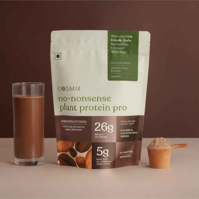 Cosmix No-Nonsense Pro Plant Protein Chikmagalur Mocha, 26g Protein Cosmix No-Nonsense Pro Plant Protein Chikmagalur Mocha, 26g Protein