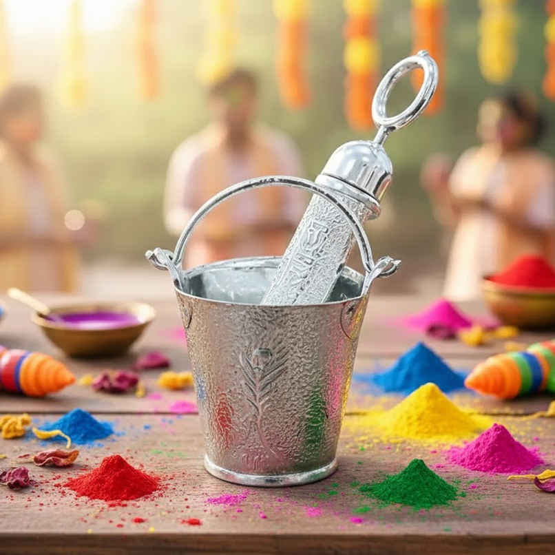 Ladoo Gopal Silver Holi Pichkari | Diacraft