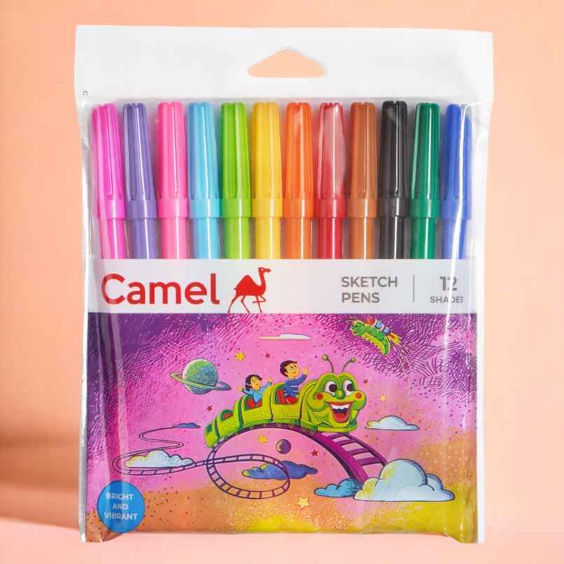 Camel Sketch Pens | 12 Shades | Smooth Coloring
