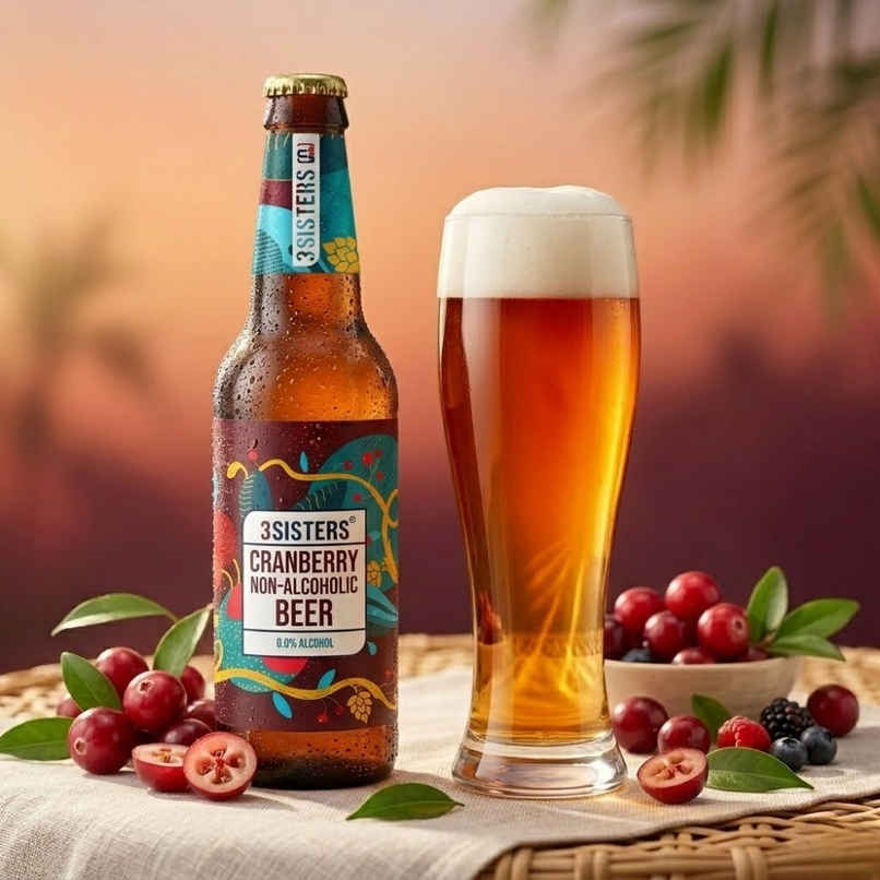 3 Sisters Cranberry Non Alcoholic Beer 3 Sisters Cranberry Non Alcoholic Beer