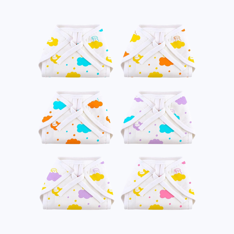 Superbottoms Pack of 6 BASIC 100% Cotton Langot, Double Layered, Soft & Breathable (Up to 5Kg) Superbottoms Pack of 6 BASIC 100% Cotton Langot, Double Layered, Soft & Breathable (Up to 5Kg)