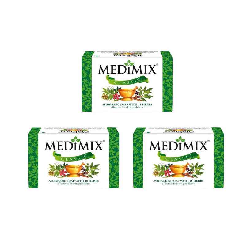 Medimix Classic Ayurvedic Traditionally Made Soap with 18 Herbs Combo