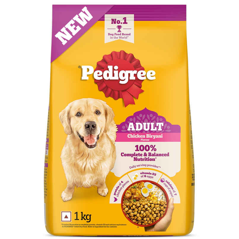 Pedigree Adult Dry Dog Food, New Chicken Biryani Flavour