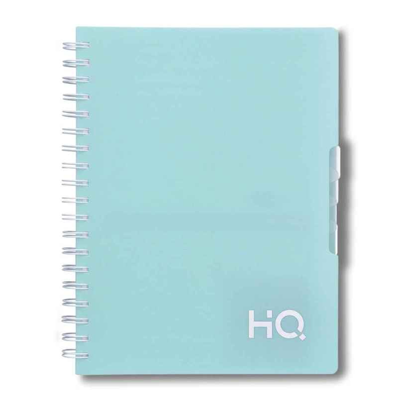 Navneet HQ Wiro Bound Five Subject Single Line Book | 300 Pages | 14.8 x 21 cm | Mint Green