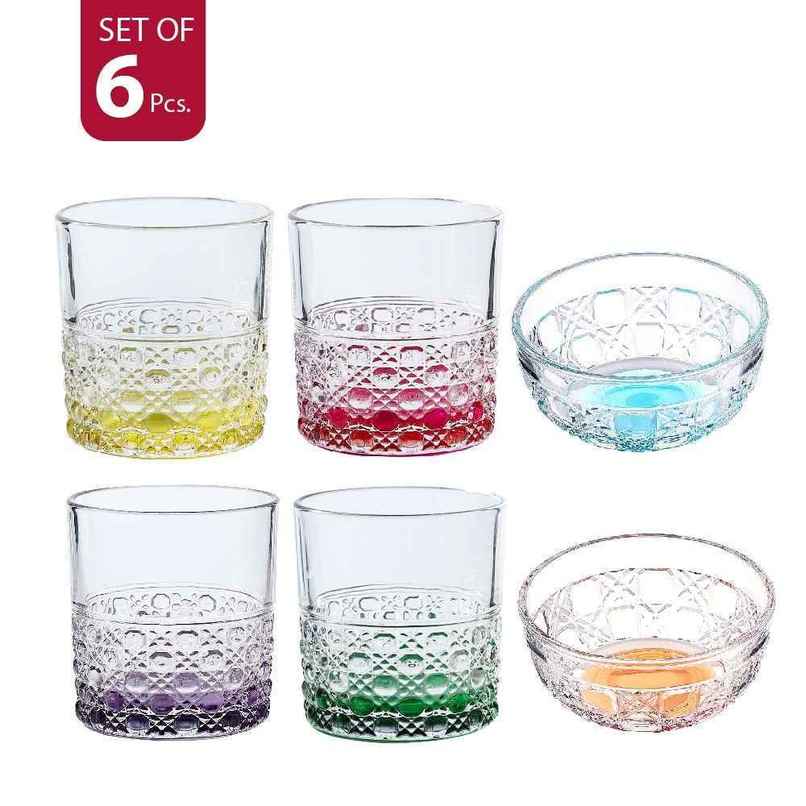 Sanjeev kapoor BAKU COLORED PARTY SET | 4 pcs 330 ml + 2 pcs 300 ml Sanjeev kapoor BAKU COLORED PARTY SET | 4 pcs 330 ml + 2 pcs 300 ml