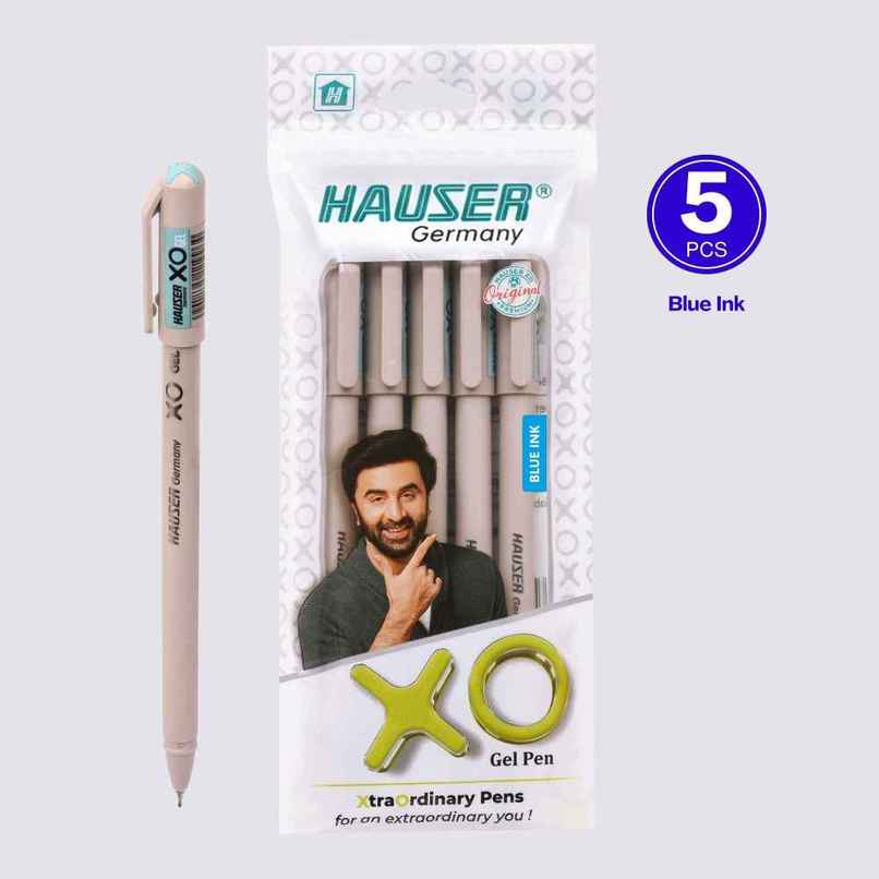 Hauser Xo Gel Pen Blue Pack Of 5