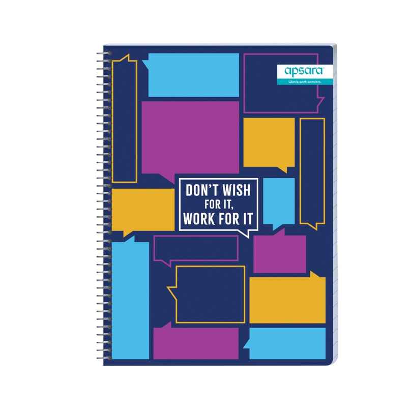 Apsara Spiral Notebook 5 Subject Unruled 60gsm (29.7 x 21 cm, 506 Pages, Covers May Differ)