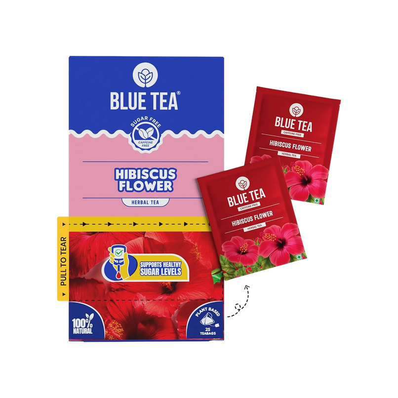 Blue Tea Hibiscus Flower Herbal Tea | Box Blue Tea Hibiscus Flower Herbal Tea | Box