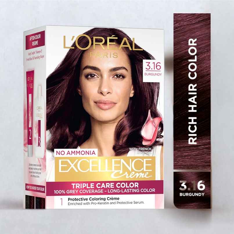 L'Oreal Paris Excellence Creme Hair Color 3.16 Burgundy L'Oreal Paris Excellence Creme Hair Color 3.16 Burgundy