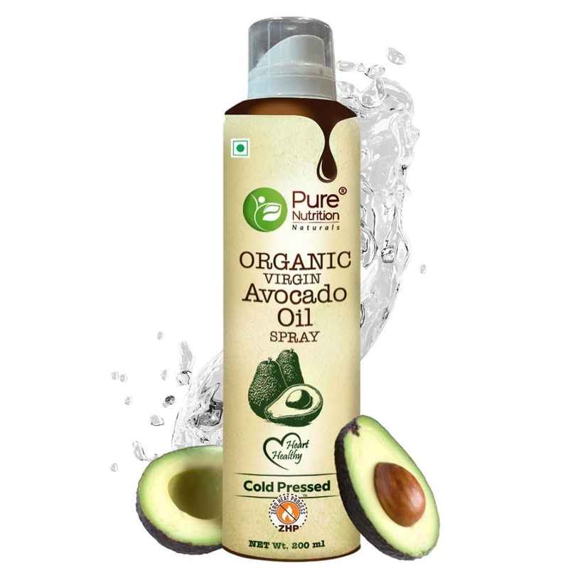 Pure Nutrition Avocado Oil Spray | Cold Pressed, Extra Virgin, Organic | Low-Calorie Cooking Spray