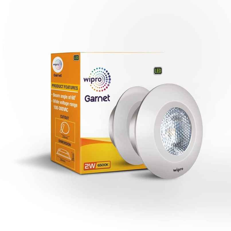 Wipro Garnet 2W Led Spotlight | Cool White (6500K) Cutout - 33mm