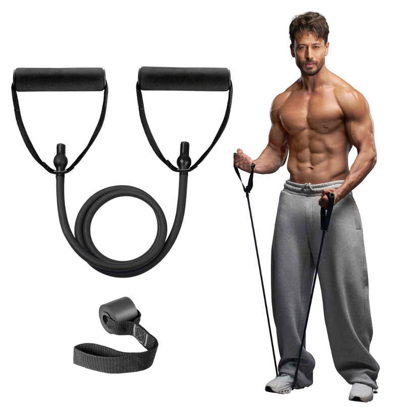 Slovic 25Kg Tube Resistance Band for Full Body Workout & Exercise - Natural and Unbreakable Rubber