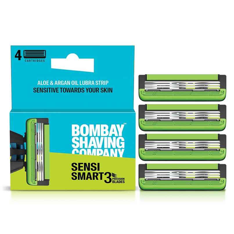 Bombay Shaving Company 3 Blade Razor Cartridges | Pack of 4 blades | Sensi Smart 3 Bombay Shaving Company 3 Blade Razor Cartridges | Pack of 4 blades | Sensi Smart 3