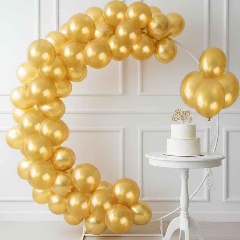 Golden Metallic Balloons For Party Decoration | Party Propz