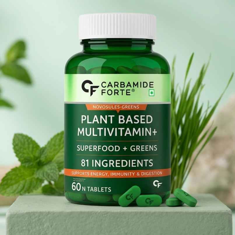 Carbamide Forte Plant Based Multivitamin Tablets for Men & Women for Immunity, Energy & Detox 60 tab