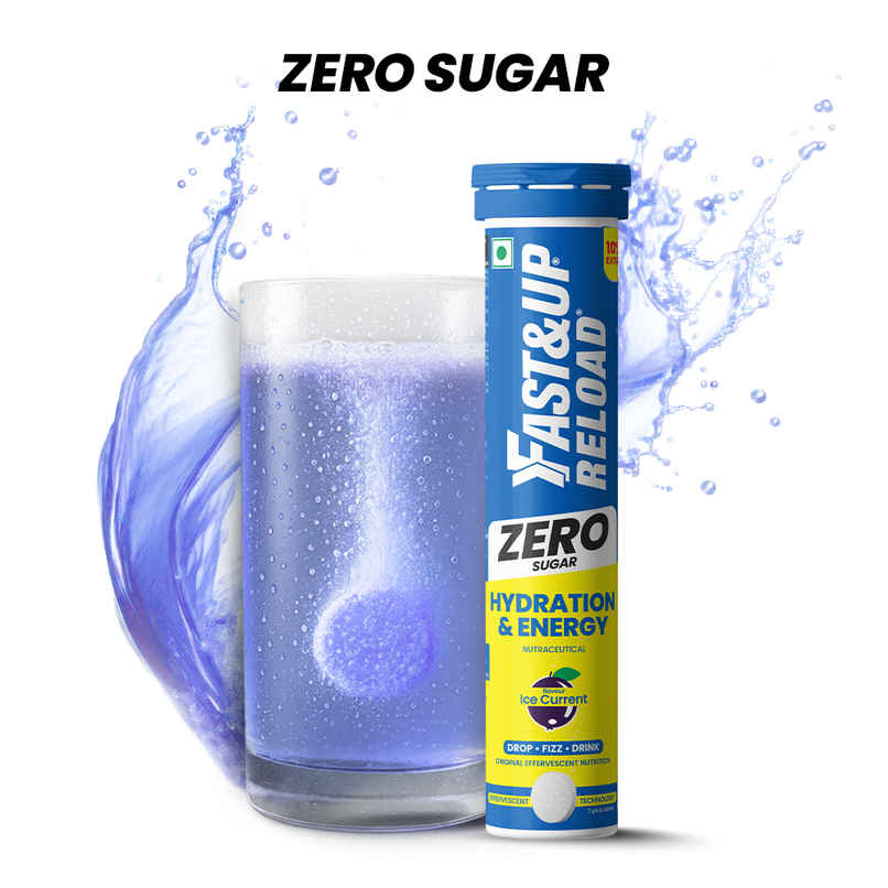 Fast&up Reload Zero Sugar Energy Drink for Hydration | Ice Current Flavour