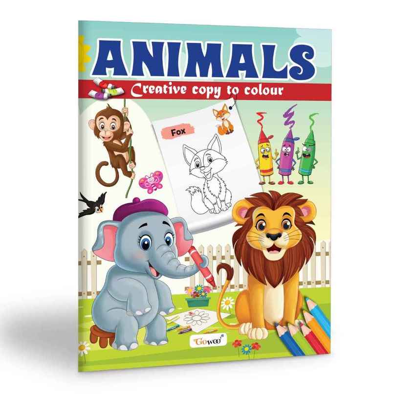 Animals-Creative Copy To Colour | Kids Copy Colouring Book | Fun Educational Coloring Book