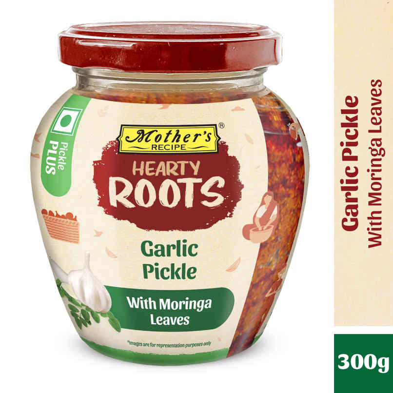 Mother's Recipe Hearty Roots Garlic Pickle With Moringa Leaves