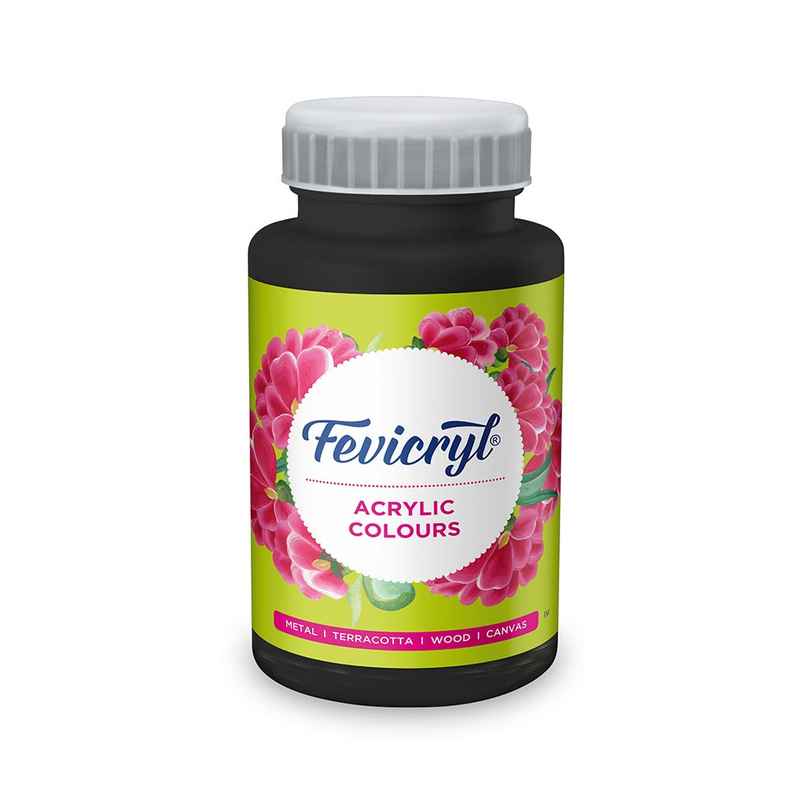 Fevicryl Acrylic Colour Black | Art and Craft Multi Surface Paint Fevicryl Acrylic Colour Black | Art and Craft Multi Surface Paint
