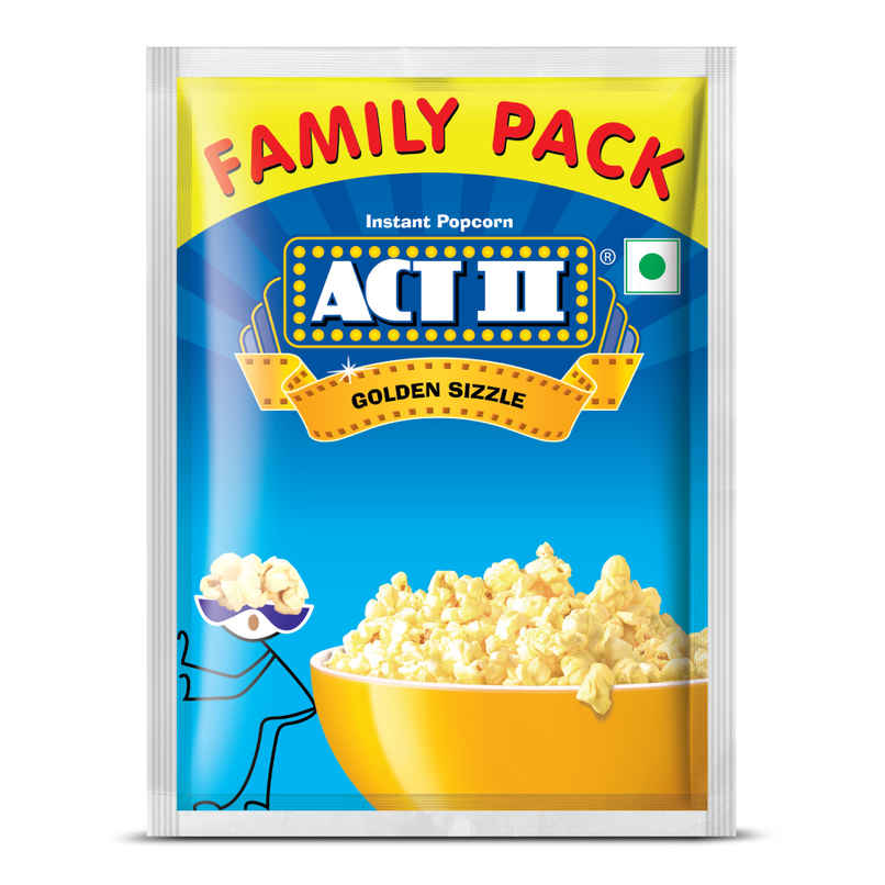 Act II Instant Popcorn | Golden Sizzle, Family Pack, Hot & Fresh in 3 mins