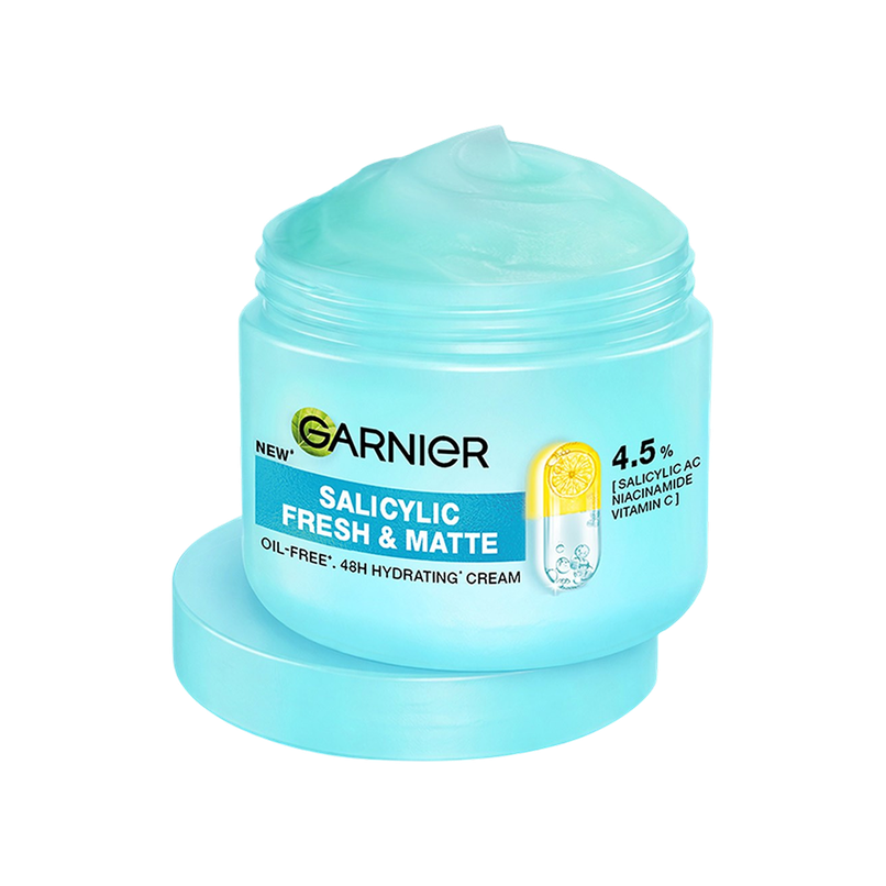 Garnier Fresh & Matte Salicylic Acid Sorbet Moisturizer, 4.5% Salicylic Acid+Niacinamide+Vit C