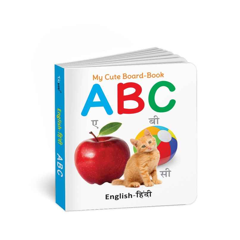 My Cute Board Book Abc (Eng-Hindi) | Educational Pocket Size Book for Toddlers Ages 3-12