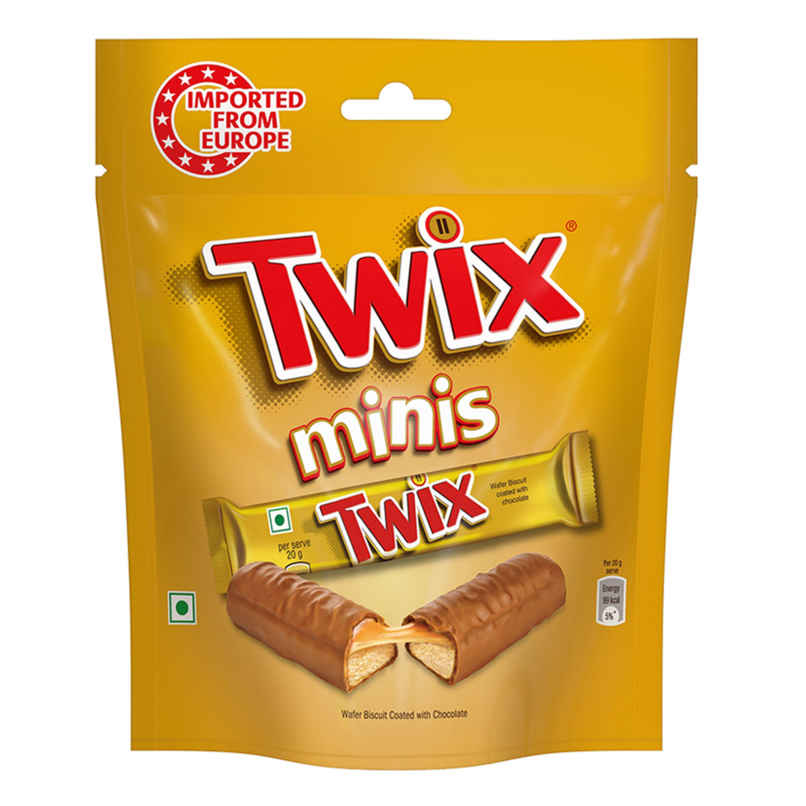 Twix Minis Cookie Caramel Chocolate Pack | 5 Mini Treats Inside Twix Minis Cookie Caramel Chocolate Pack | 5 Mini Treats Inside