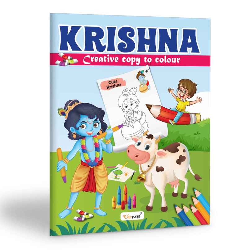 Krishna-Creative Copy To Colour | Early Learning Colouring Book | Kids Colouring Book Ages 3-5