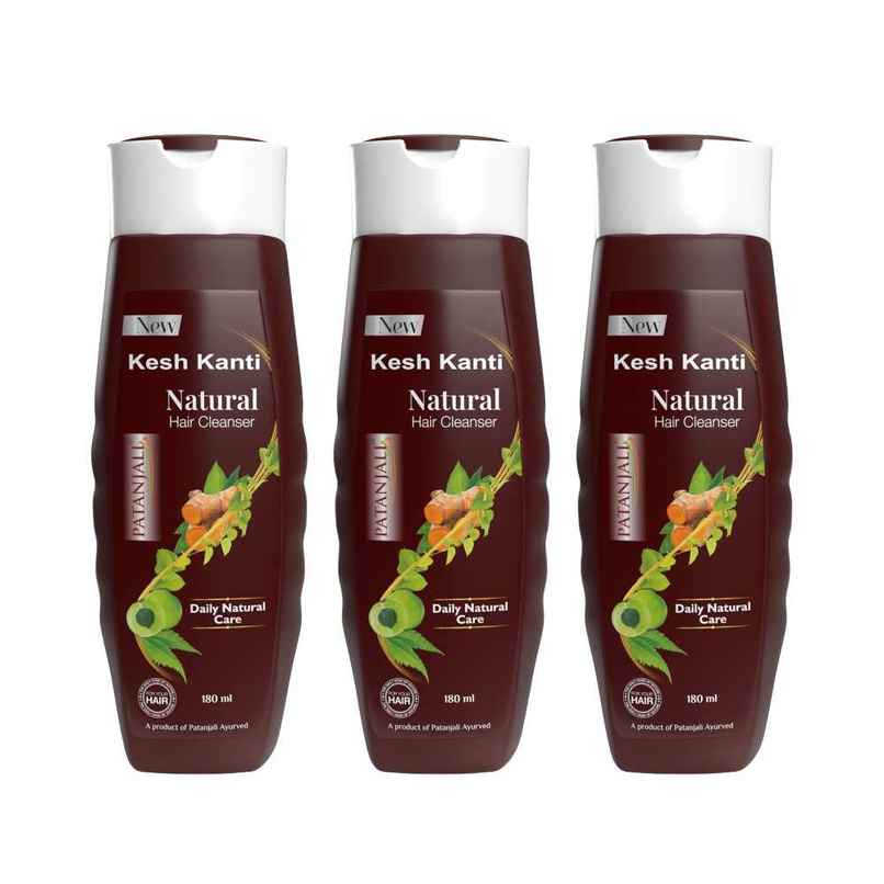Patanjali Kesh Kanti Natural Hair Cleanser Shampoo Scalp Cleansers for Soft and Thick Hair Combo