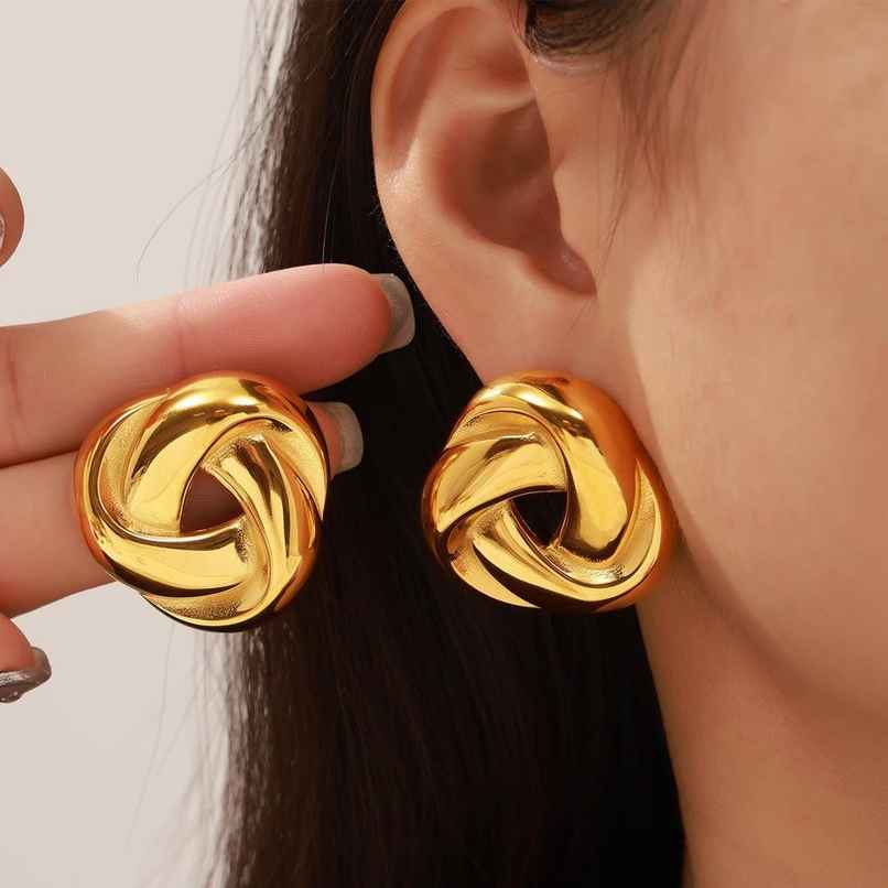 Beautynx Golden Twist Knot Earrings | Gold | BNX-EAR-0066